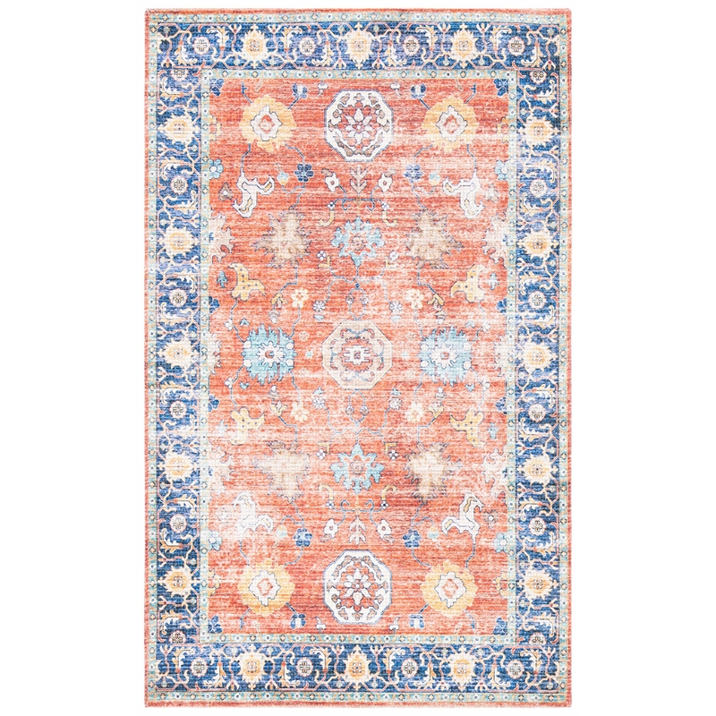 Safavieh Saffron 3' x 5' Rug in Rust and Navy
