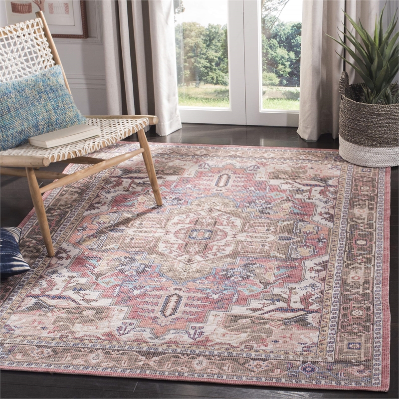 Safavieh Saffron 3' x 5' Rug in Rust and Ivory