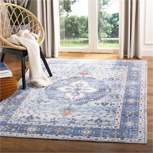 Safavieh Saffron 4' x 6' Rug in Blue and Ivory
