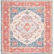 Safavieh Saffron 6' Square Hand Loomed Rug in Fuchsia and Blue