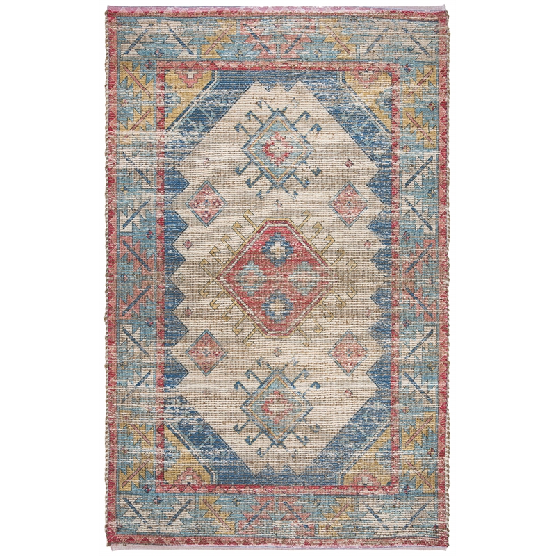 Safavieh Saffron 4' x 6' Hand Loomed Rug in Cream and Blue