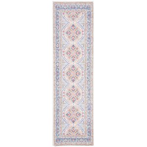 Safavieh Saffron 2'3&quot x 8' Hand Loomed Runner Rug in Rust and Blue