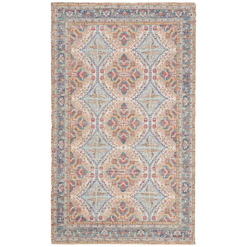 Safavieh Saffron 3' x 5' Hand Loomed Rug in Rust and Blue