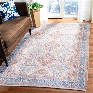 Safavieh Saffron 4' x 6' Hand Loomed Rug in Rust and Blue
