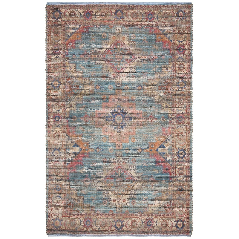 Safavieh Saffron 3' x 5' Hand Loomed Rug in Rust and Blue