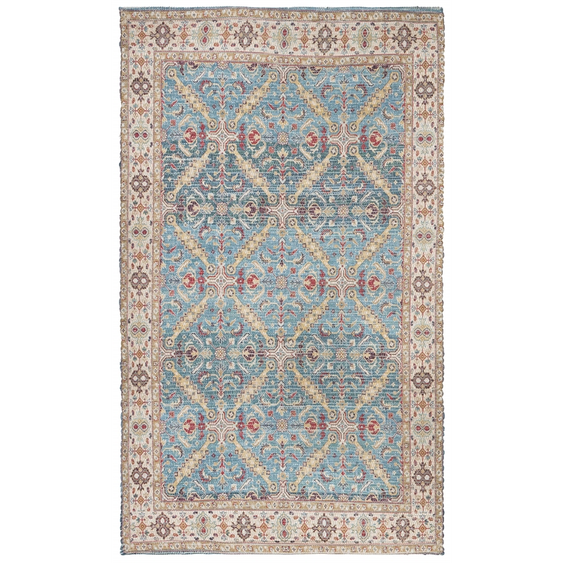 Safavieh Saffron 3' x 5' Hand Loomed Rug in Navy and Cream