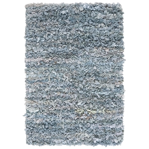 Safavieh Rio 5' x 8' Hand Loomed Shag Rug in Light Gray