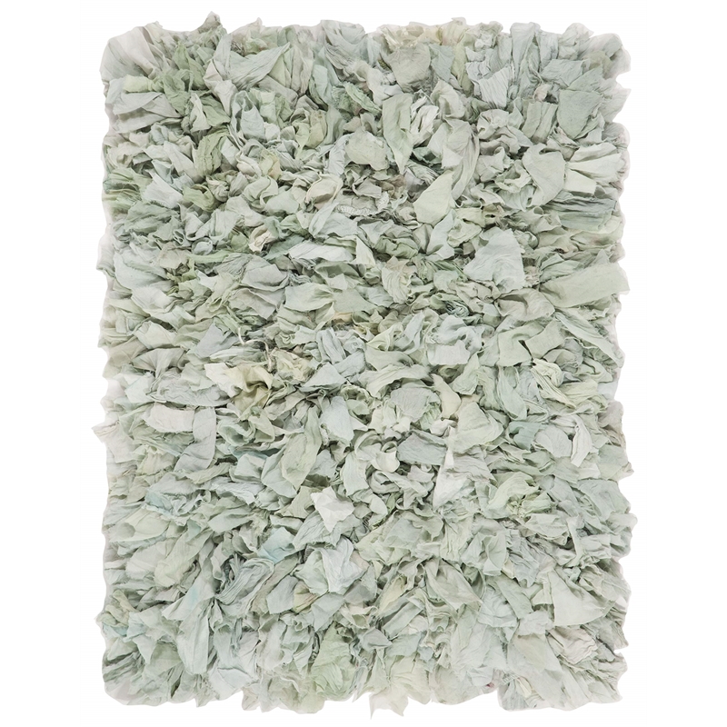 Safavieh Rio 3' x 5' Hand Loomed Shag Rug in Light Green