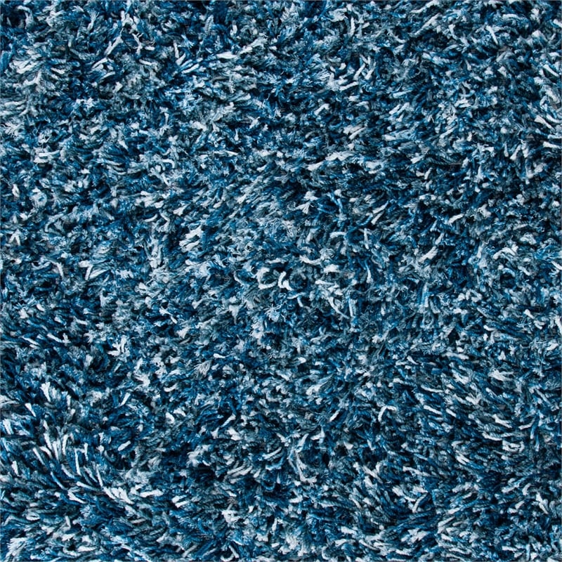 Safavieh Rio 8' x 10' Hand Loomed Shag Rug in Navy and Ivory