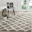 Safavieh Dallas 4' x 6' Shag Rug in Gray and Ivory