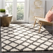 Safavieh Dallas 4' x 6' Shag Rug in Ivory and Gray