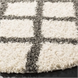 Safavieh Dallas 6' Round Shag Rug in Ivory and Gray