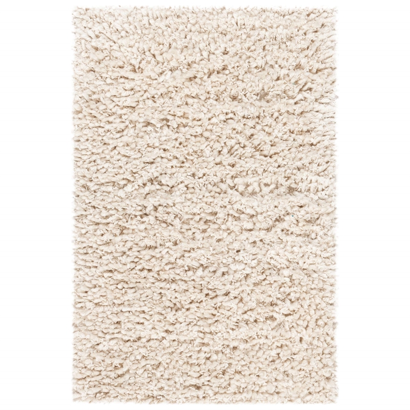Safavieh 3' x 5' Hand Woven Sheep Shag Rug in Ivory