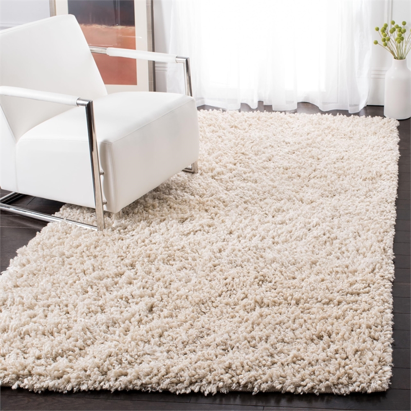 Safavieh 4' x 6' Hand Woven Sheep Shag Rug in Ivory