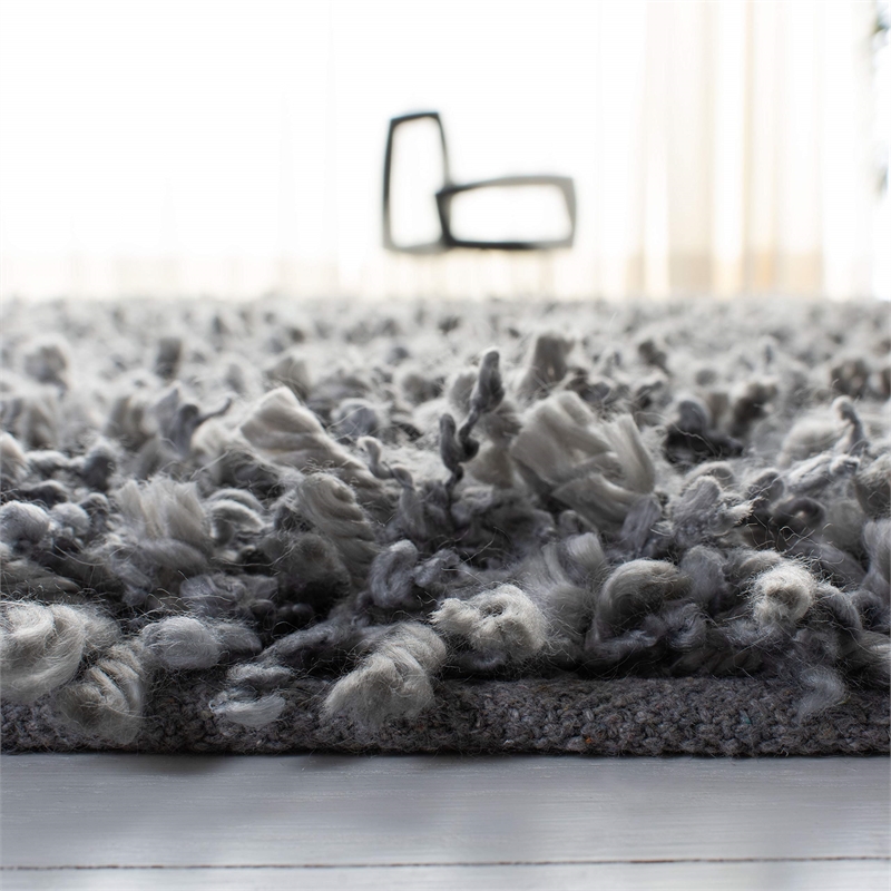 Safavieh 5' x 8' Hand Woven Sheep Shag Rug in Gray