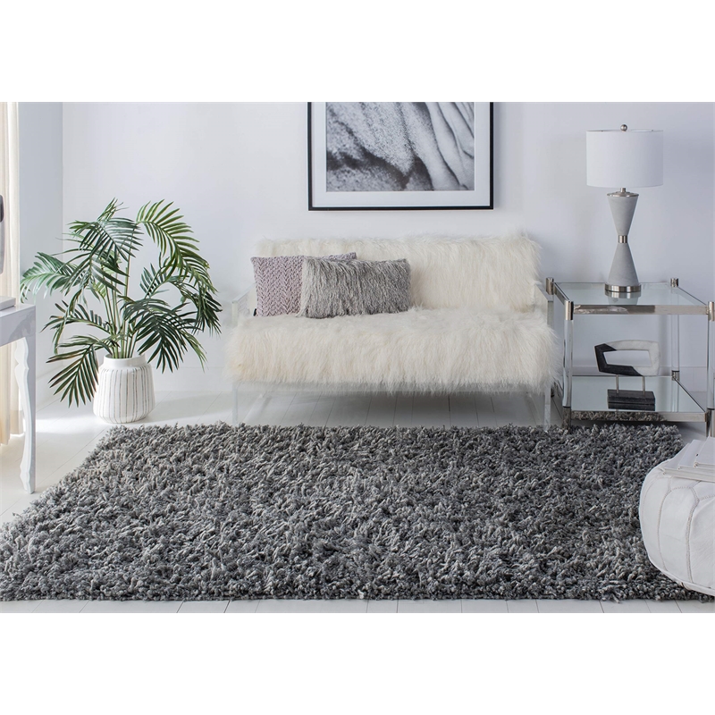 Safavieh 5' x 8' Hand Woven Sheep Shag Rug in Gray
