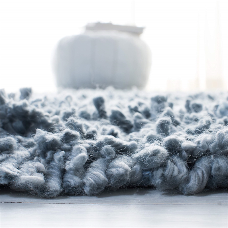 Safavieh 4' x 6' Hand Woven Sheep Shag Rug in Aqua