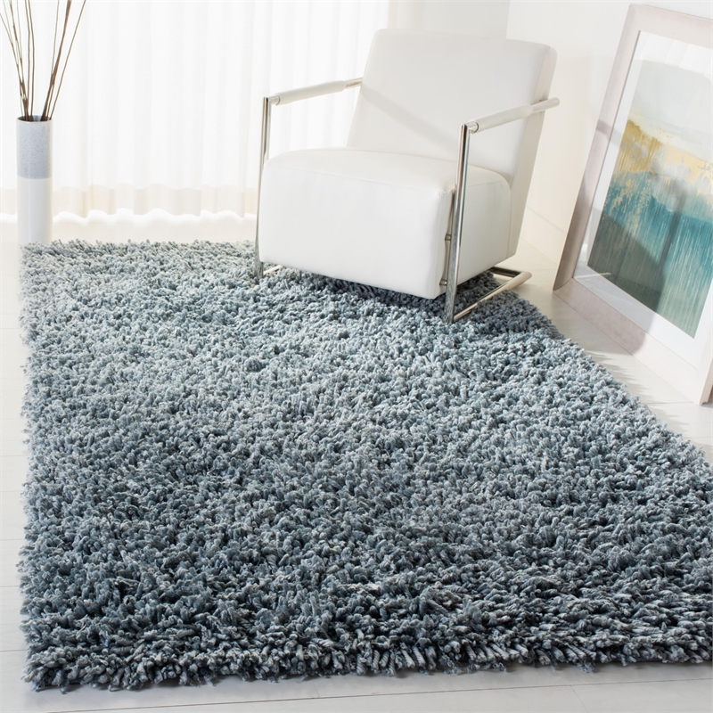 Safavieh 5' x 8' Hand Woven Sheep Shag Rug in Aqua