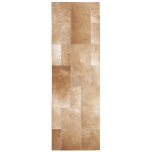 Safavieh Studio 2'3&quot x 7' Hand Woven Leather Runner Rug in Beige