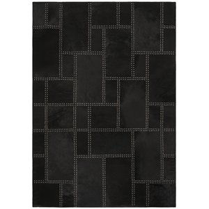 Safavieh Studio 5' x 8' Hand Woven Leather Rug in Black