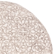Safavieh Trace 6' Round Hand Tufted Wool Rug in Brown and Ivory
