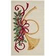 Safavieh Vintage Posters 3' x 5' Hand Hooked Wool Rug in Ivory and Red
