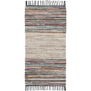 Safavieh Vintage 2'3&quot x 6' Hand Woven Leather Runner Rug in Beige