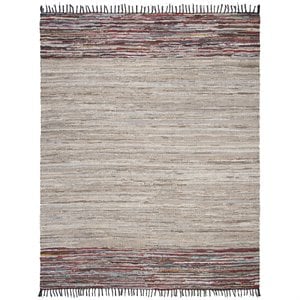 Safavieh Vintage 8' x 10' Hand Woven Leather Rug in Beige and Red