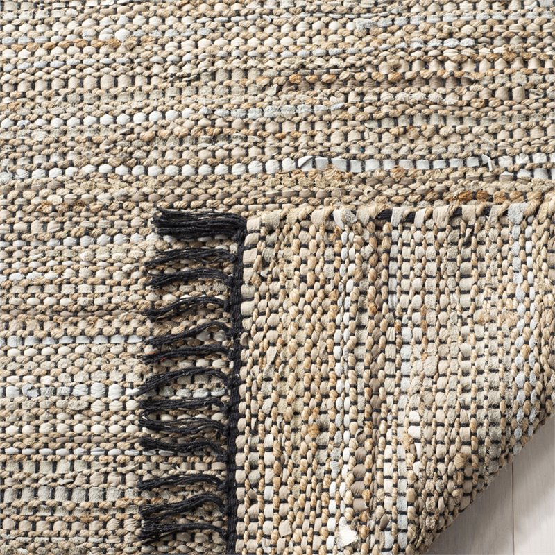 Safavieh Vintage 2' x 3' Hand Woven Leather Rug in Beige
