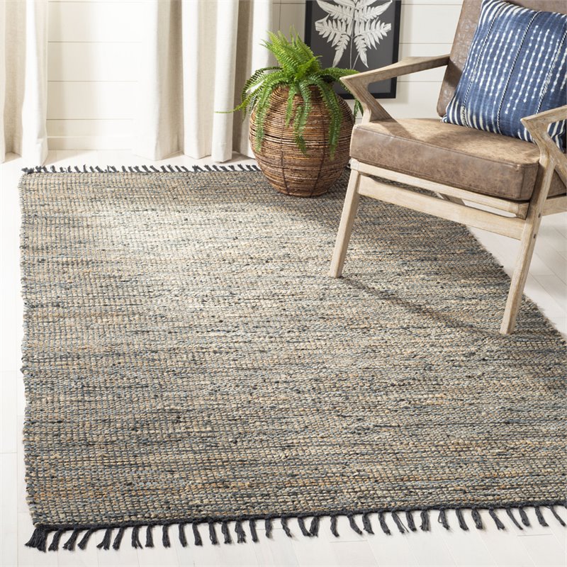 Safavieh Vintage 2' x 3' Hand Woven Leather Rug in Gray