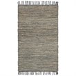 Safavieh Vintage 2' x 3' Hand Woven Leather Rug in Gray