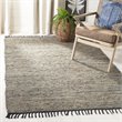 Safavieh Vintage 3' x 5' Hand Woven Leather Rug in Gray