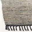 Safavieh Vintage 6' Square Hand Woven Leather Rug in Gray