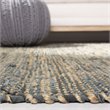 Safavieh Vintage 6' Square Hand Woven Leather Rug in Gray