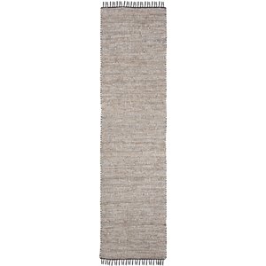Safavieh Vintage 2'3&quot x 6' Hand Woven Leather Runner Rug in Brown