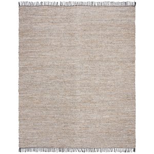 Safavieh Vintage 8' x 10' Hand Woven Leather Rug in Brown and Beige