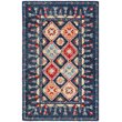 Safavieh Aspen 3' x 5' Hand Tufted Wool Rug in Navy and Orange