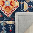 Safavieh Aspen 4' x 6' Hand Tufted Wool Rug in Navy and Orange