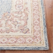 Safavieh Aubusson 4' x 6' Hand Tufted Wool Rug in Blue and Ivory