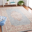 Safavieh Aubusson 5' x 8' Hand Tufted Wool Rug in Blue and Ivory