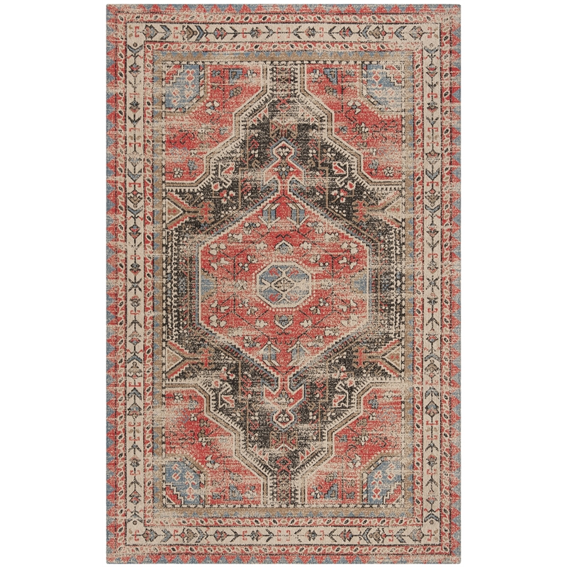 Safavieh Classic Vintage 5' x 8' Rug in Red and Charcoal