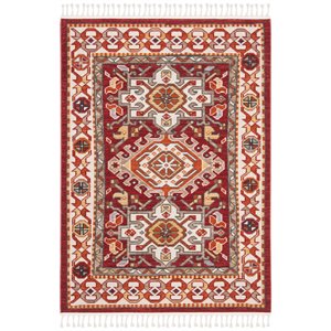 Safavieh Farmhouse 3' x 5' Rug in Ivory and Red