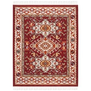 Safavieh Farmhouse 8' x 10' Rug in Ivory and Red