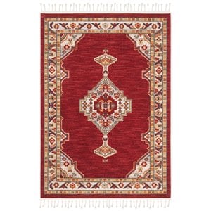 Safavieh Farmhouse 3' x 5' Rug in Creme and Red