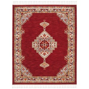 Safavieh Farmhouse 8' x 10' Rug in Creme and Red