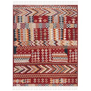 Safavieh Farmhouse 8' x 10' Rug in Navy and Red