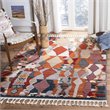Safavieh Farmhouse 8' x 10' Rug in Orange and Navy