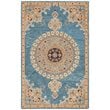 Safavieh Heritage 4' x 6' Hand Tufted Wool Rug in Blue and Beige
