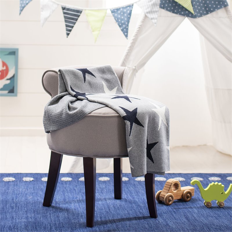 Safavieh Star Throw Blanket in Gray