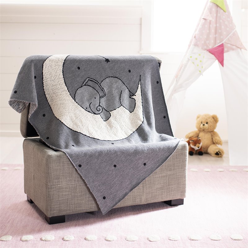Safavieh Ella Throw Blanket in Gray